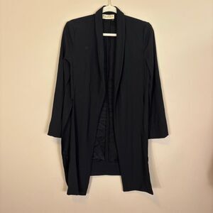 MM Lafleur Black Long Slit Side Blazer Jacket Size Large